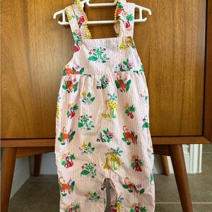 Mini Boden Pink Jungle Print Romper